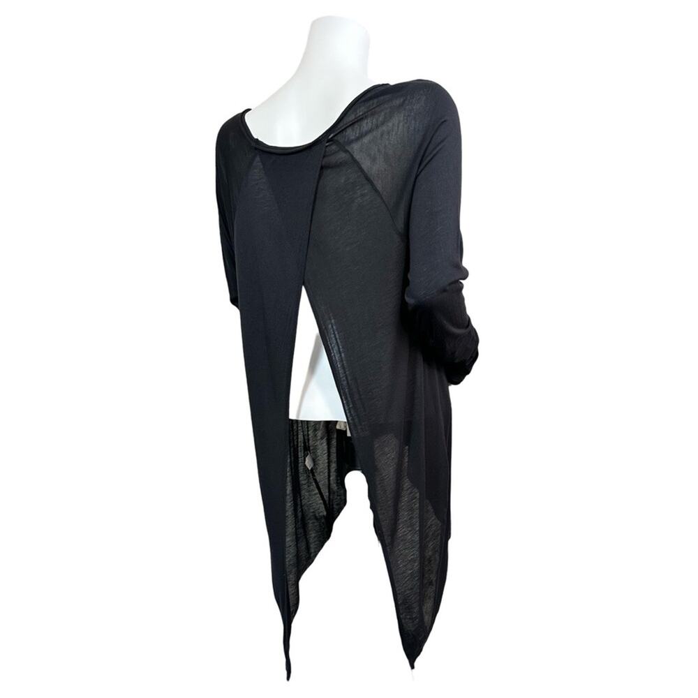 #T111 Saint Grace Black Open Back V Long Sleeve Top SZ S $83 - Picture 7 of 12